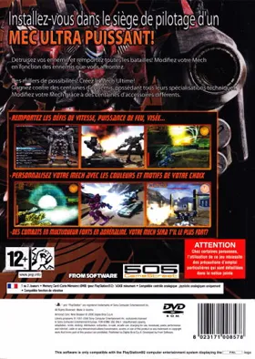 Armored Core - Nine Breaker box cover back